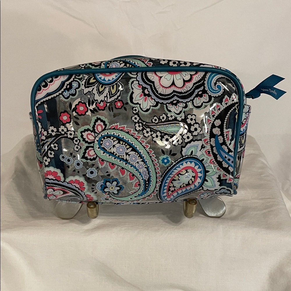 Vera Bradley Blue and Pink Paisley Cosmetic Bag